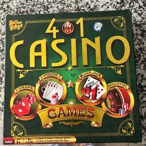 FUN FOR ALL !! 4 1 CASINO GAMES NEW NEVER OPENED
